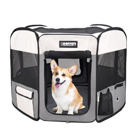 JESPET Pet Dog Playpens 36", 45" & 61" Portable Soft Dog Exercise Pen Kennel with Carry Bag for Puppy Cats Kittens Rabbits, Indoor/Outdoor Use