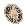 Chinese Antique Cabinet Handle Brass Circular Plaid Bookcase Knob for
