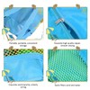 1Pc Large Mesh Bag, 1Pc Small Square Mesh Bag, Beach