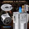 XIFEI 8-in-1 Desktop Cigar Lighter with Straight V-Cut Cutter, 3