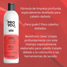 Shampoo Reparador The Fixer Pro You | Para Cabellos Dañados | Con Aminoácidos De Queratina | Cabello Más Resistente | 350ml
