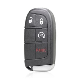 Unifizz 4 Buttons Keyless Entry Remote Car Key Fob Black M3N-40821302 for Dodge- Journey 2011-2020 46 Chip