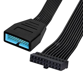 GINTOOYUN Cable de extensión USB 3.0, USB 3.0 19/20 pines macho a hembra adaptador de extensión interno (5.9 pulgadas)