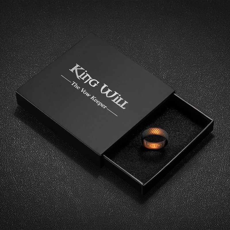 King Will Men Silicone Wedding Band 6.6mm Size 10