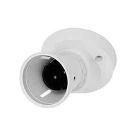 Merriway BH05890 Angled Batten Lamp Holder, White