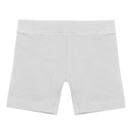 Listers Schoolwear Girls Dance Modesty Shorts 100% Cotton Breathable and Safety Dress Short Kids Stretchy Dancing Bike Pants Cycling Shorts for Girls Size 4-16 Years White