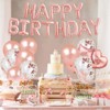 Rose Gold Birthday Party Decoration, Happy Birthday Banner, Rose Gold