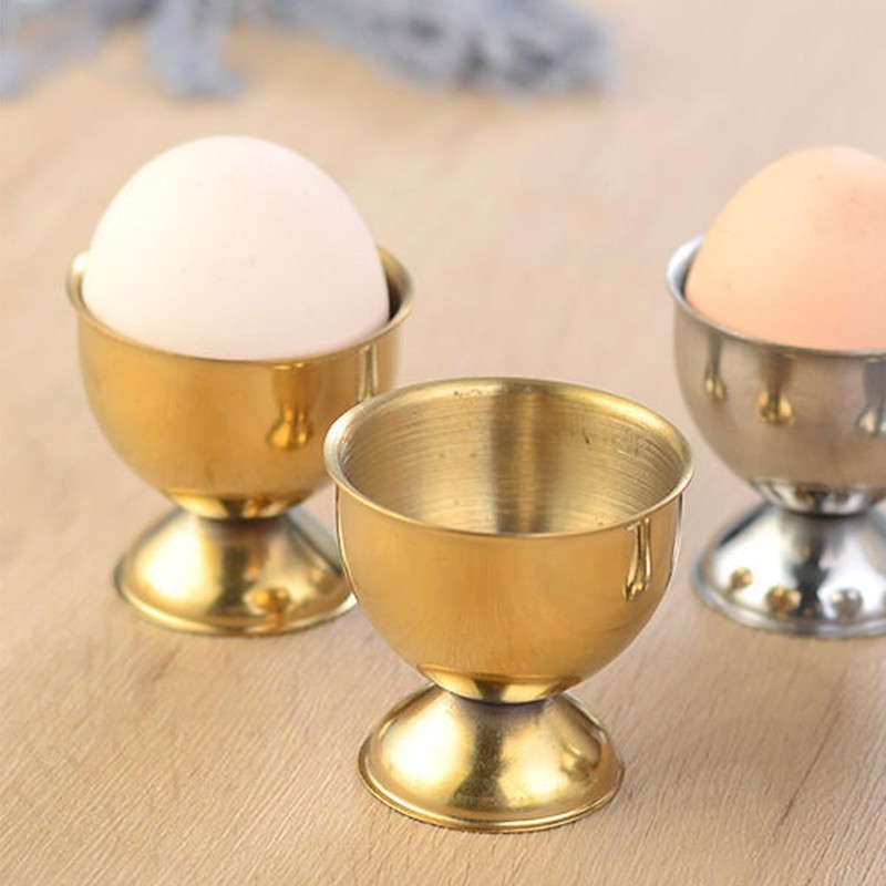 Nicear Set Of 4 Stainless Steel Egg Cups Breakfast Tray