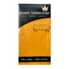 ROYAL7 3 Pack Yellow, Rectangle Disposable Plastic Tablecloth for Picnic,