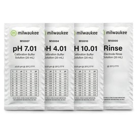 Milwaukee Instruments M1000AB pH 7.0/4.0 and 10.0 Buffer Solution Assortment, 20 mL Volume