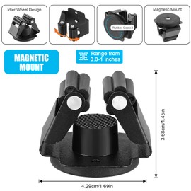 4PCS Magnetic Mop Broom Holder – Heavy Duty, Anti-Slip Wall Mount with Adjustable Gripper for Garage, Kitchen, Laundry & Garden Organization