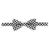 cravateSlim Black and White Checkerboard Bow Tie