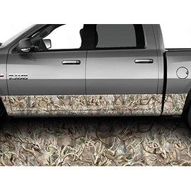 Speed Demon Hot Rod Shop Obliteration Buck Skull Camouflage Rocker Wraps Rocker Panel Graphic Decal Wrap Kit for Trucks and SUVs (Moderate Conformity, 12" x21')