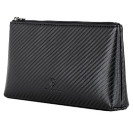 VON HEESEN Cosmetic Bag Toiletry Bag, Black carbon, medium / 1