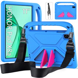 RollinCase Kids Case for Honor Pad X8a 11 inch, Kids-friendly Protective Case with Shoulder Strap, Lightweight & Shockproof Handle Stand Case for Honor Pad X8a 2024, Blue