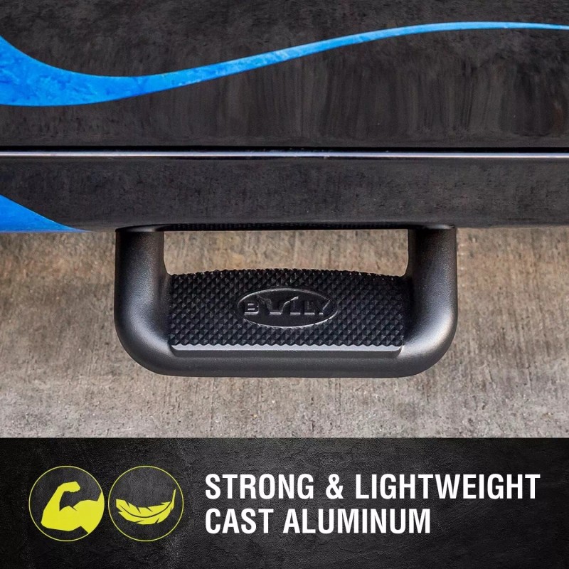 Bully Truck Black Powder Coated Hoop Side Step Set 2