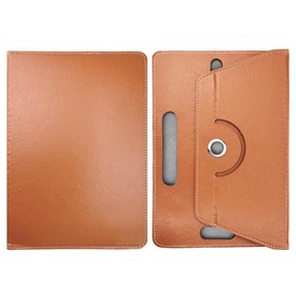 Ytaland Universal Case for AWOW Tablet/Jikocxn Tablet 10 Inch/HotLight Tablet 10 Inch/Pritom/Freeski/Wqplo/Sgin Tablet Tablet, Rotating PU Leather Protective Case for 10-10.5 Inch Tablet Case (Brown)