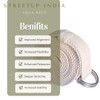 Cotton Yoga Belt with D Ring Buckle Closure, Enhance Yoga