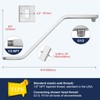 Square Shower Head Extension Arm with Flange, 16.5 Inch Z/S