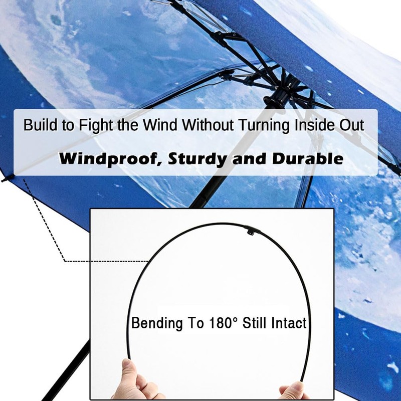 Umbrella Compact Inverted Folding Umbrellas Auto Open Close - H2.19.Moon