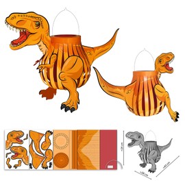 Ursus T-Rex 18720013F Lantern Craft Set, Lantern Lid Punching Part, Lantern Base Punching Part, Transparent Paper 115 g/m², 25 Paper Strips, Lantern Carry Handles, Various Stamping Parts and