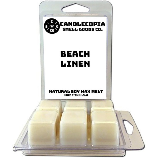 Candlecopia Beach Linen Strongly Scented Hand Poured Vegan Wax Melts,