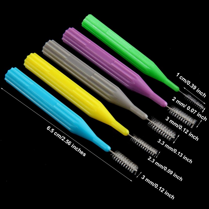 Patelai 50 Pieces Braces Brush for Cleaner Interdental Brush Between