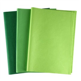 PLULON 90 Sheets Saint Patrick's Day Green Tissue Paper, Gift Wrapping Paper for DIY Gift Wrapping Birthday Wedding Holiday Paper Flower（Green）