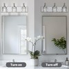 Danshinro Modern Crystal Bathroom Vanity Lights, 3-Lights Bathroom Light Fixtures