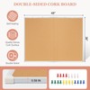 AMUSIGHT Double-Sided Large Cork Board, 48" x 36" Foldable Hanging