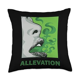 Weed Potheads Hippies Gift Throw Pillow