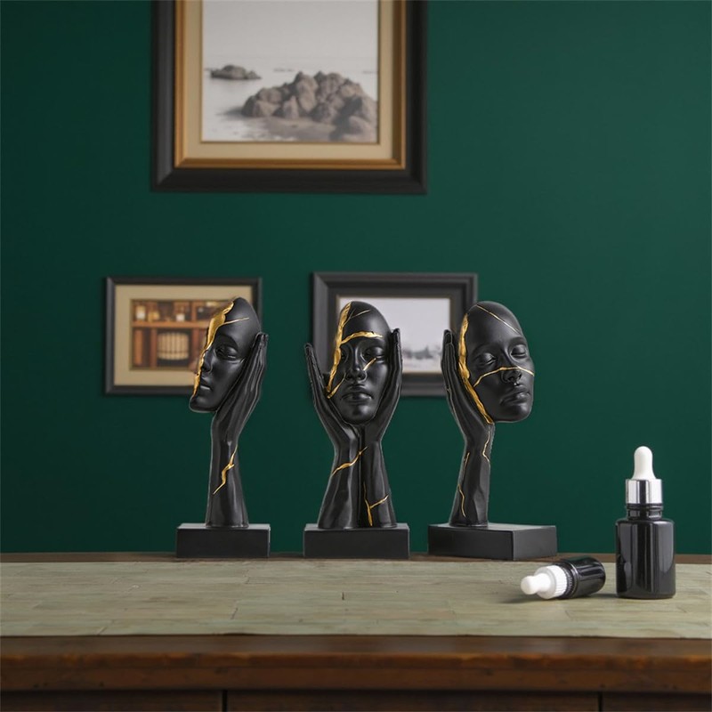 AWNR Modern Abstract See No Evil Hear No Evil Speak