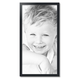 ArtToFrames 19x37 Inch Black Picture Frame, This 1.25 Inch Custom MDF Poster Frame is Black, Great for Your Art or Photos - Comes with 060 Plexi Glass