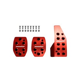 MONSTER SPORT 849521-7650M Sports Driving Pedal Cover for Swift Sport [ZC33] MT Cars, Red Anodized