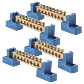 CLISPEED 4pcs Copper Terminal Bus Bar Terminal Strips Terminal Block for Trailer Car Terminal Block Terminal Block for Car Distribution Block Distribution Box Copper Busbar Plastic