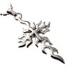 R.H. Jewelry Stainless Steel Men's Fire Cross Pendant Necklace