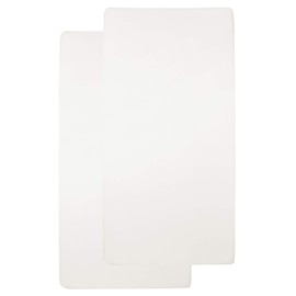 Meyco 564201 2-Pack Fitted Sheet, Cot, Offwhite