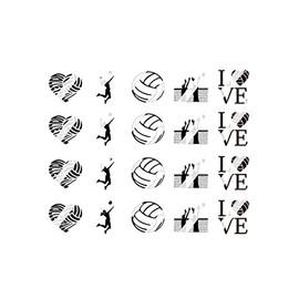 Volleyball Nail Art Decals - Waterslide Nail Decals