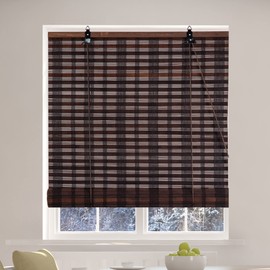 Bamboo Wooden Roll Up Blinds, Natural Bamboo Roll Up Blinds for Windows, Light Filtering Bamboo Blinds for Doors Indoor Outdoor Home Patio Porch (30''W X 72''H)