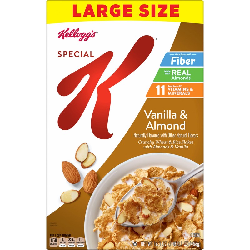 Kellogg's Special K Vanilla and Almond Breakfast Cereal, Good Source