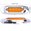Pair 16LEDs Taillight Electroplated Trim Side Marker Auto External Lamps