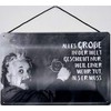 Blechschild With cord 30 x 20 cm Albert Einstein: Alles große in der Welt happens only because one more TUT than he must - Blechemma