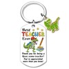 Teacher Appreciation Gifts for Women Men Keychain Best Teacher Ever