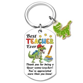 Teacher Appreciation Gifts for Women Men Keychain Best Teacher Ever Gifts Last Day of School End of The Year Kindergarten Teacher’s Gift Thank You Keyring Teachers Christmas Valentines Day Present