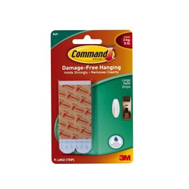 Command Large Water-Resistant Refill Strips, 4-Strip, 4 PACK