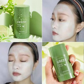 Green Tea Deep Cleanse Mask, Green Tea Mask Stick Moisturizing & Oil Control Facial Pore Cleanser for All Kind Skin Type Women Men