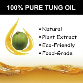 Godora 8 oz Pure Tung Oil for Wood Finishing, Wood Sealer for Indoor & Outdoor Favored by Craftsmen, Waterproofing Tung Oil for Wood Product, Perfect Food Safety Tung Oil for Furniture & Countertop