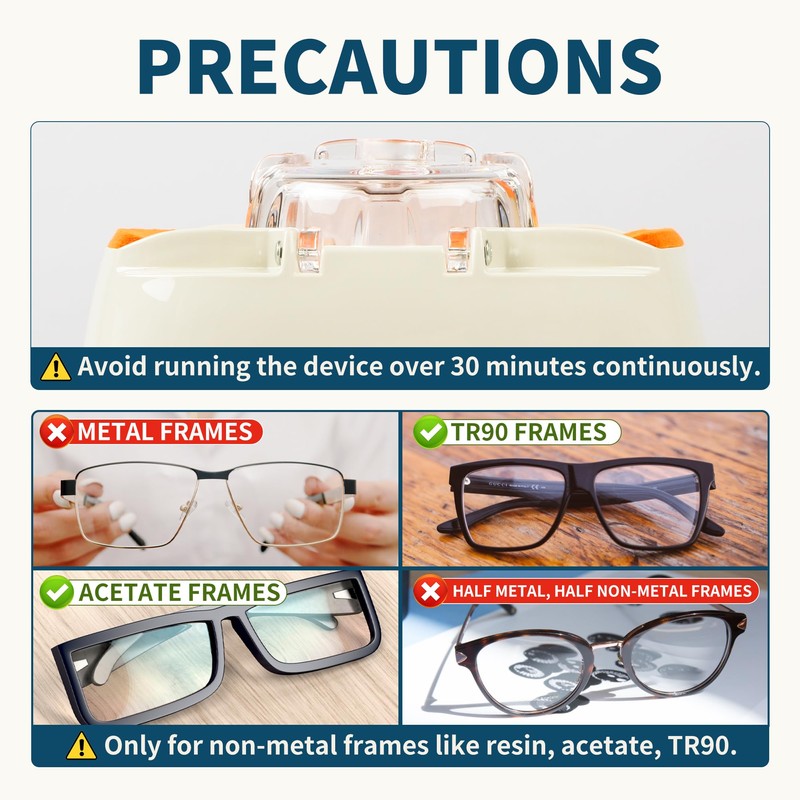 UCanSee One-Touch Eyeglasses Frame Heater with Windproof Cover - Ceramic