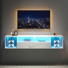 SogesHome 55'' Floating TV Stand with LED Lights, Wall Mounted