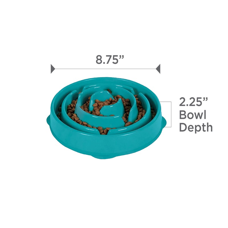 Outward Hound Medium Slow Feeder Bowl, Puzzle Maze for Fast